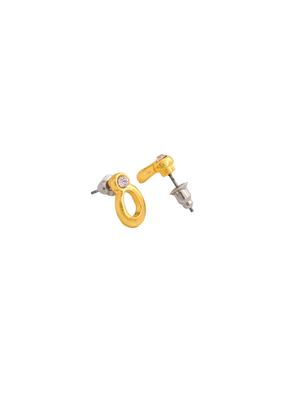 gold metal studs earring - 17542940 - Standard Image - 3