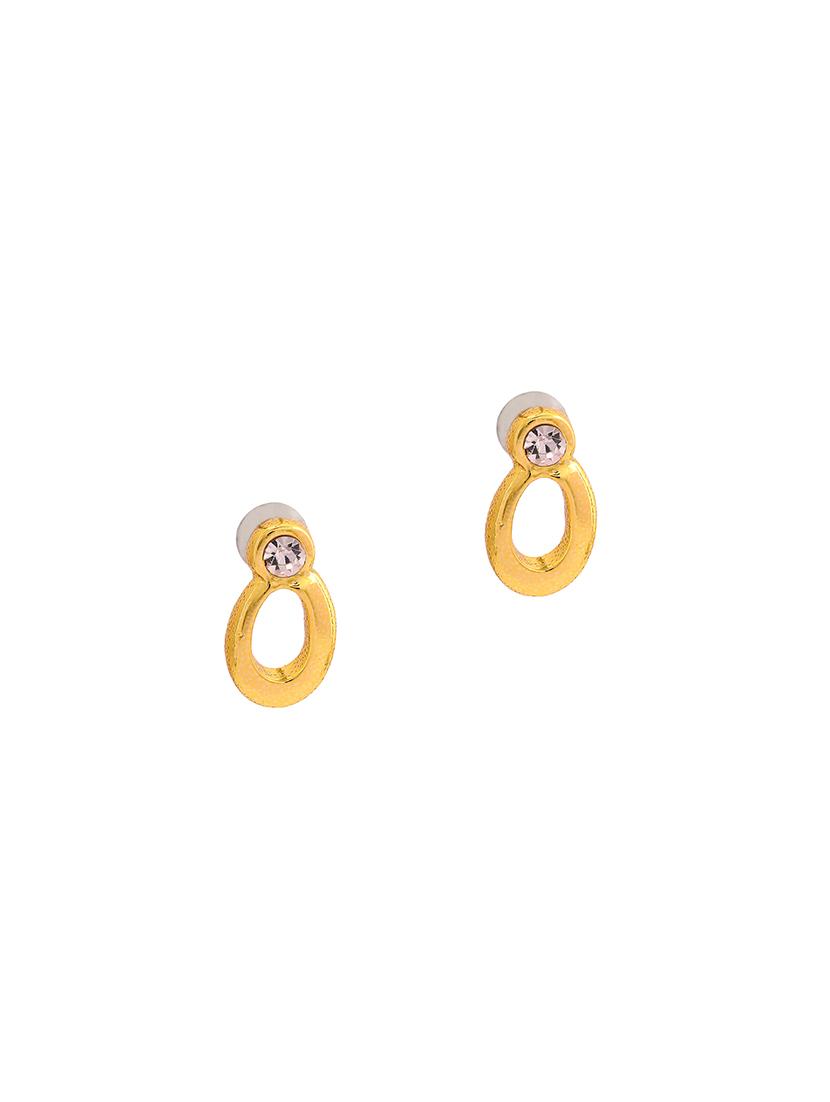 gold metal studs earring - 17542940 - Zoom Image - 2