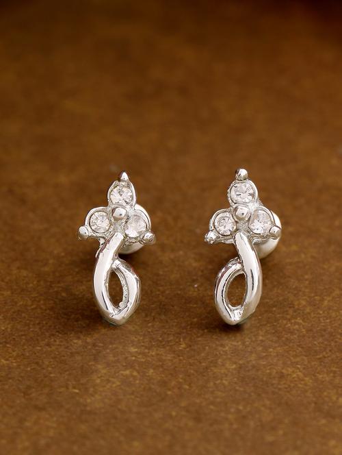 silver metal studs earring - 17542941 - Standard Image - 1