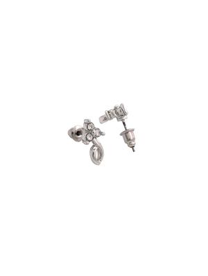 silver metal studs earring - 17542941 - Standard Image - 3