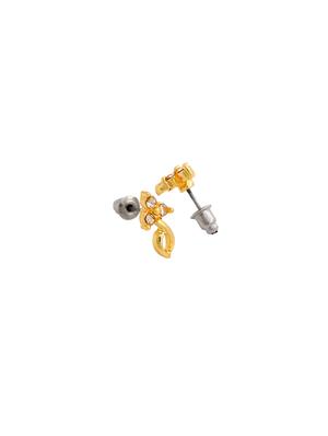 gold metal studs earring - 17542942 - Standard Image - 3