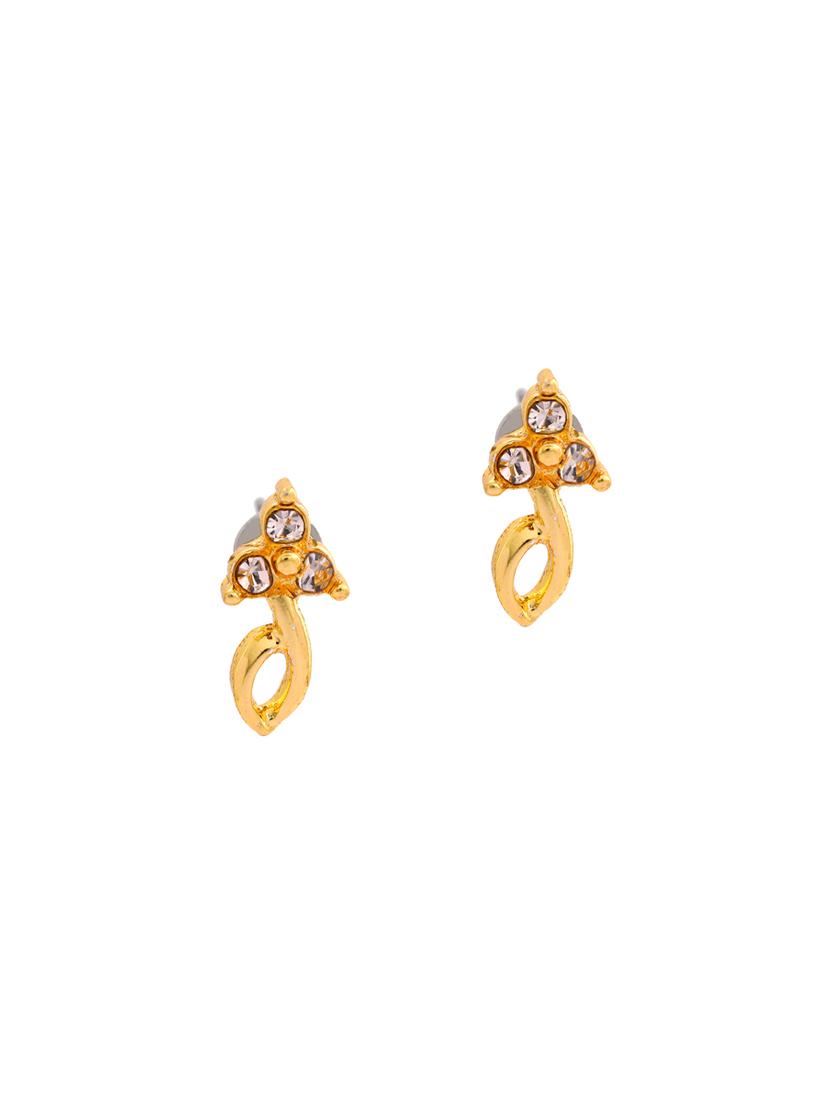 gold metal studs earring - 17542942 - Zoom Image - 2
