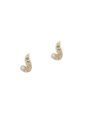 gold metal studs earring - 17542943 - Standard Image - 2