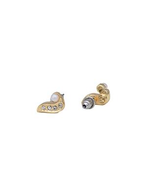 gold metal studs earring - 17542943 - Standard Image - 3