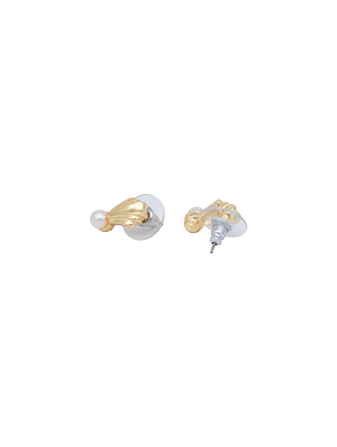 white metal studs earring - 17542946 - Zoom Image - 3