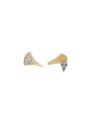 gold metal studs earring - 17542948 - Standard Image - 3
