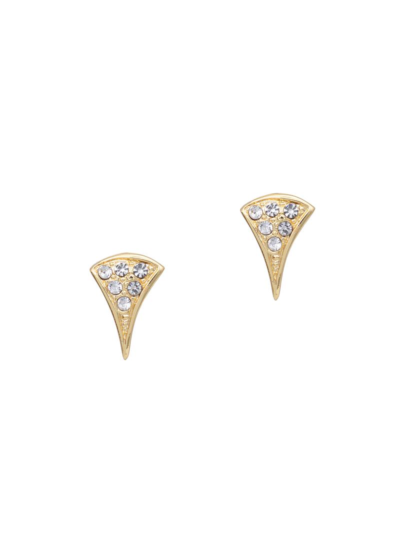 gold metal studs earring - 17542948 - Zoom Image - 2
