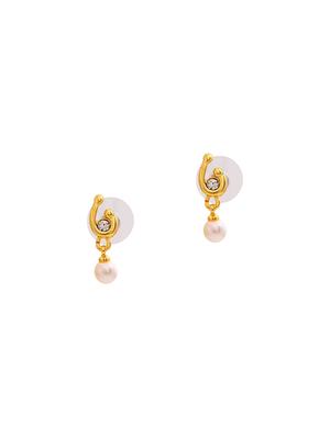 gold metal drop earring - 17542950 - Standard Image - 2