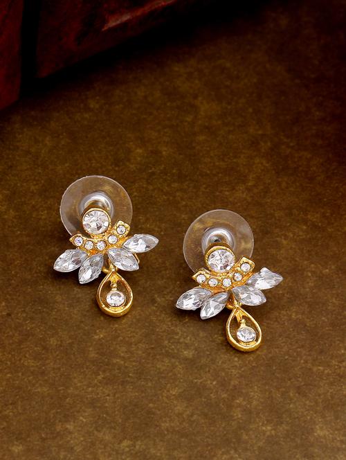 silver metal drop earring - 17542954 - Standard Image - 1