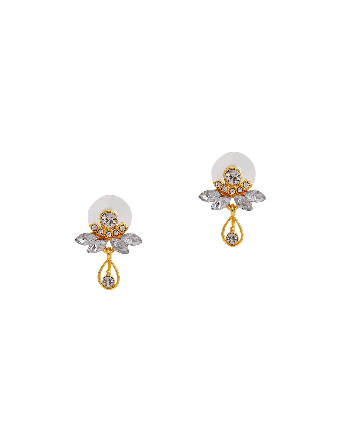silver metal drop earring - 17542954 - Zoom Image - 2