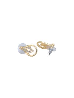 gold metal studs earring - 17542956 - Standard Image - 3