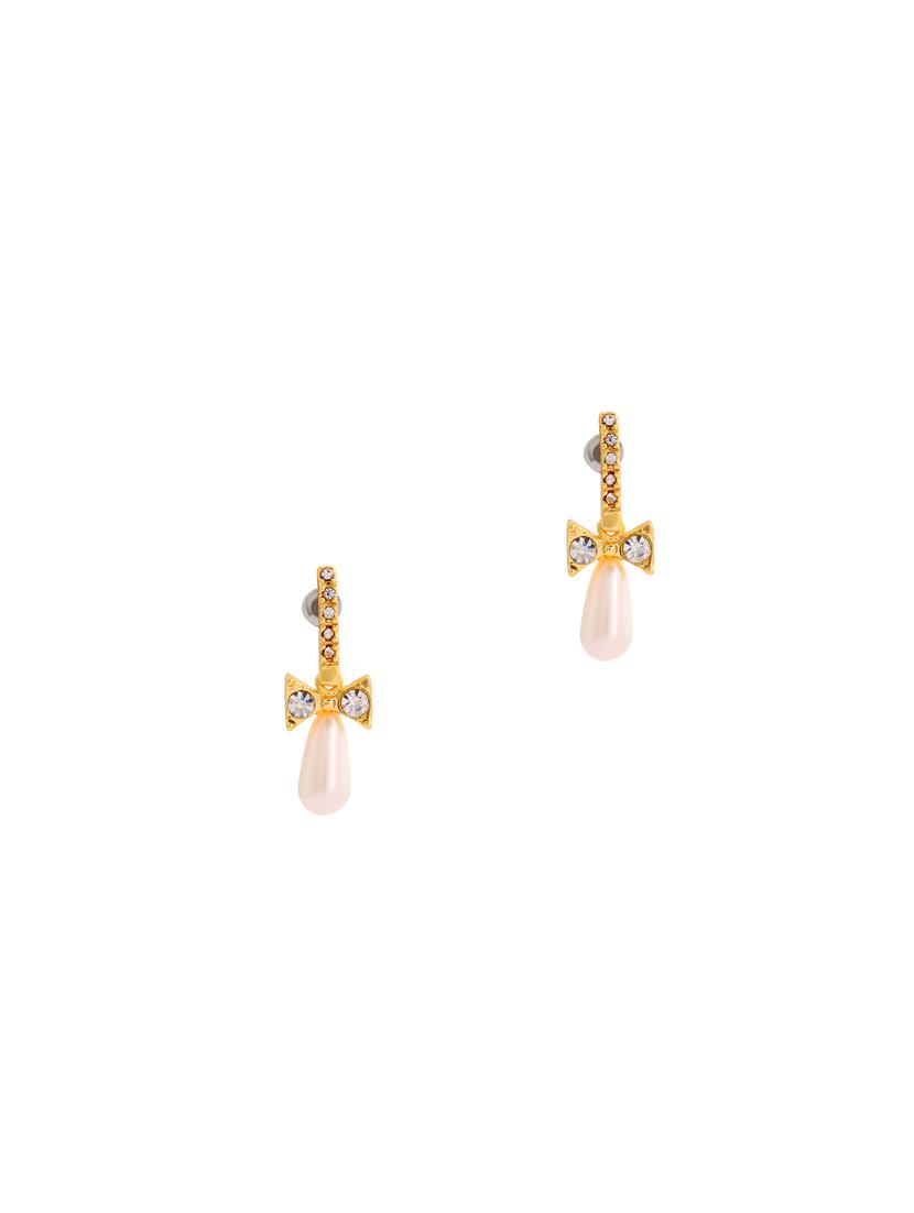 gold metal drop earring - 17542961 - Zoom Image - 2