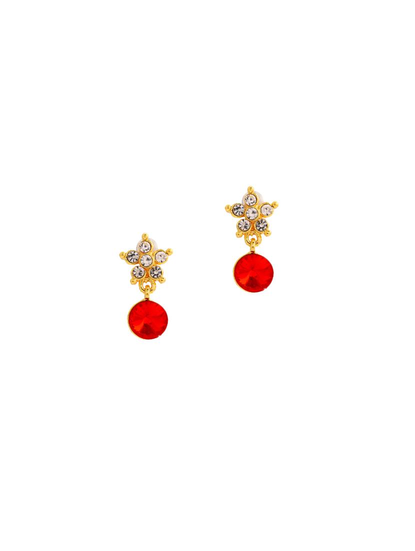 red metal drop earring - 17542966 - Zoom Image - 2