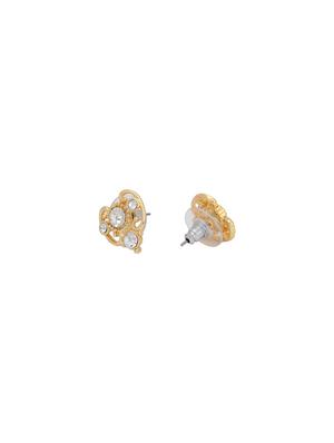 gold metal studs earring - 17542969 - Standard Image - 3