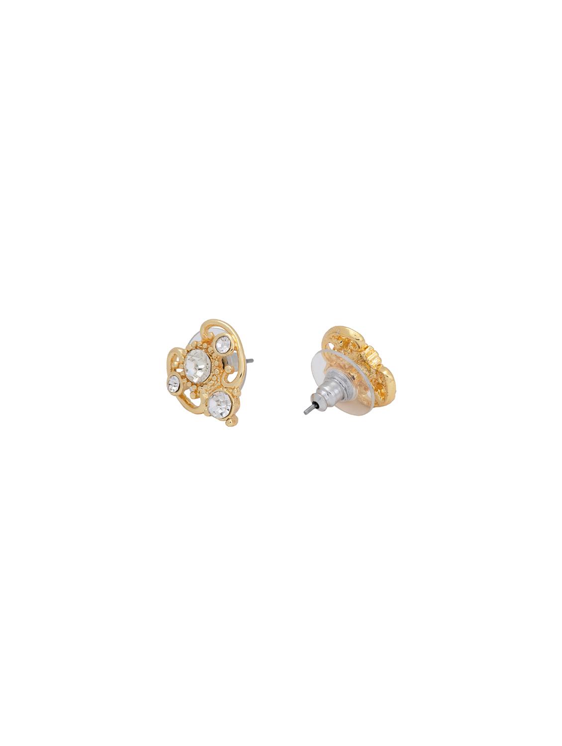 gold metal studs earring - 17542969 - Zoom Image - 3
