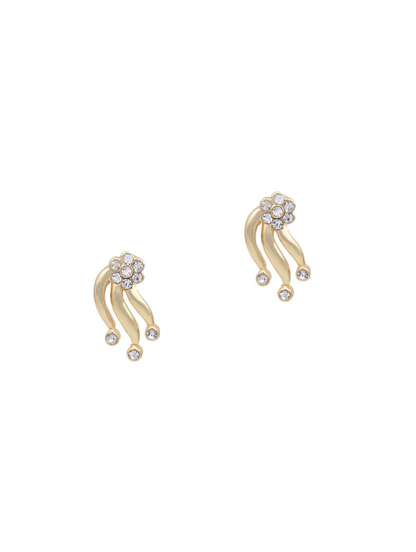 gold metal studs earring - 17542971 - Zoom Image - 2