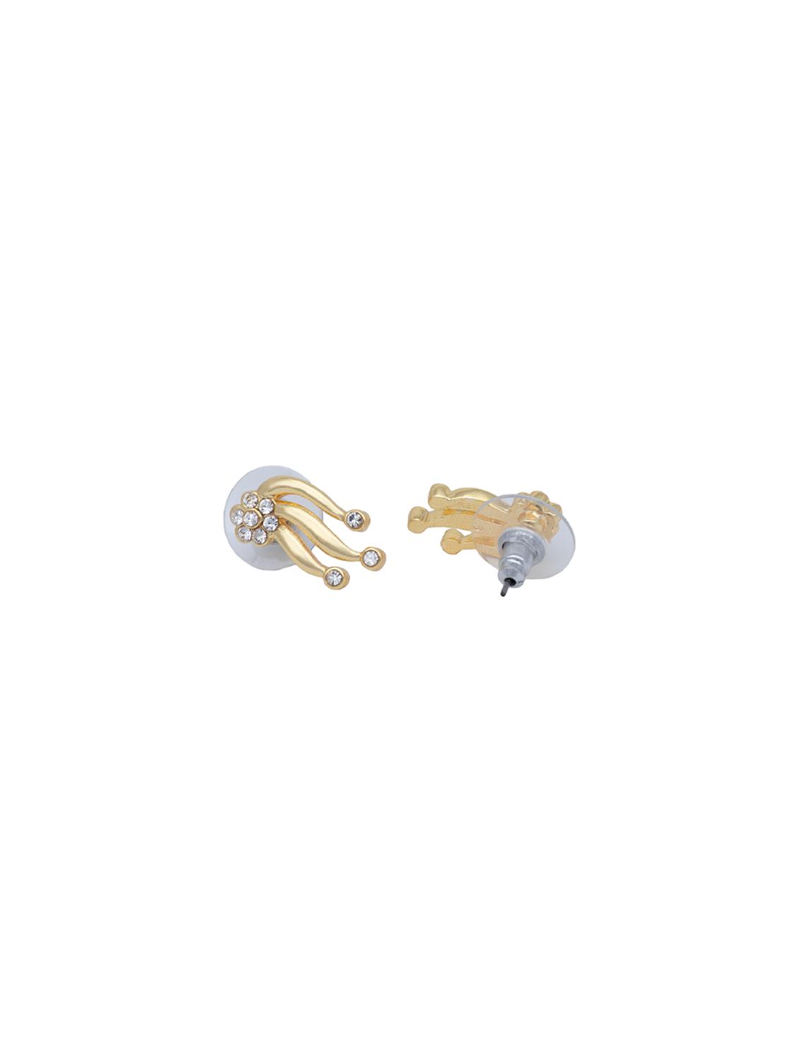 gold metal studs earring - 17542971 - Zoom Image - 3