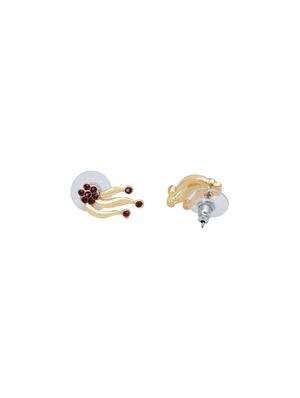 red metal studs earring - 17542972 - Standard Image - 3