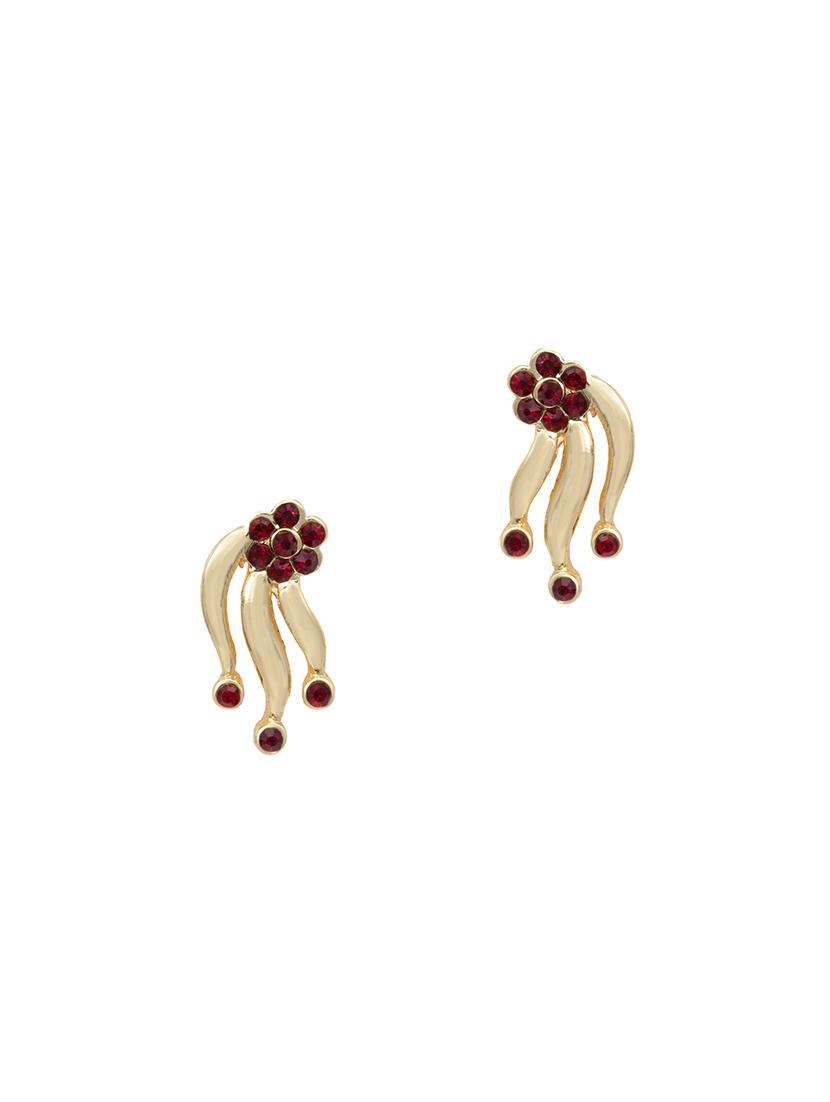 red metal studs earring - 17542972 - Zoom Image - 2