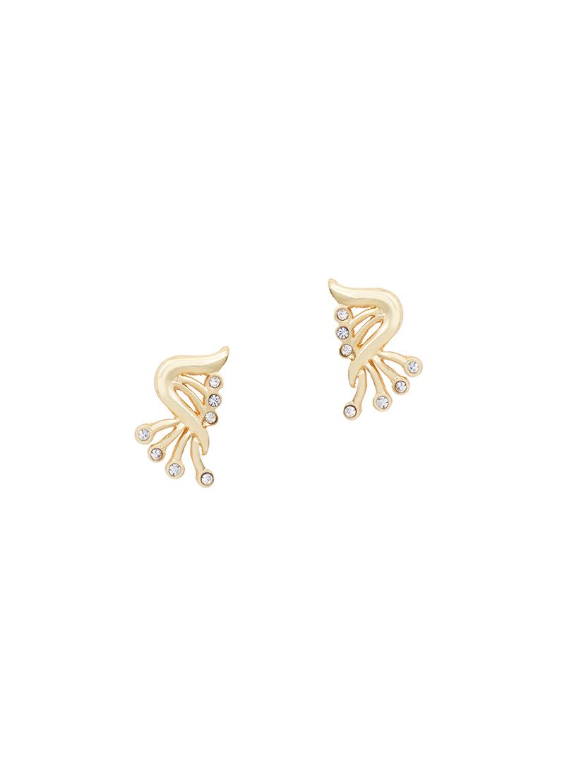 gold metal studs earring - 17542973 - Zoom Image - 2