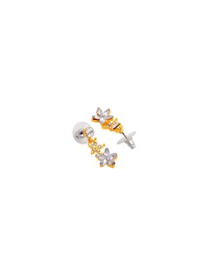 gold metal drop earring - 17542975 - Standard Image - 3