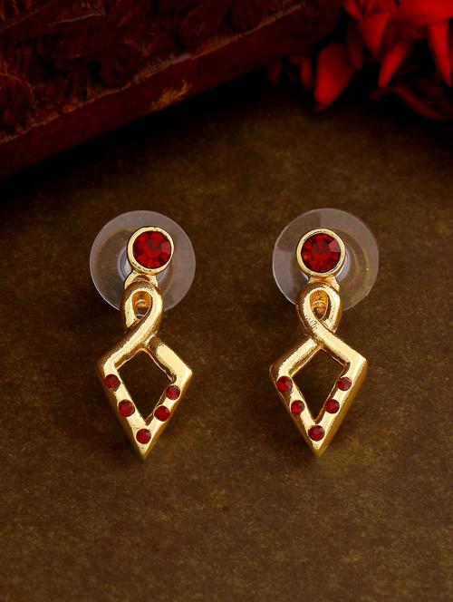 red metal drop earring - 17542979 - Standard Image - 1