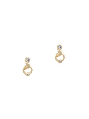gold metal studs earring - 17542981 - Standard Image - 2