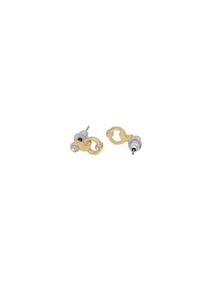 gold metal studs earring - 17542981 - Standard Image - 3