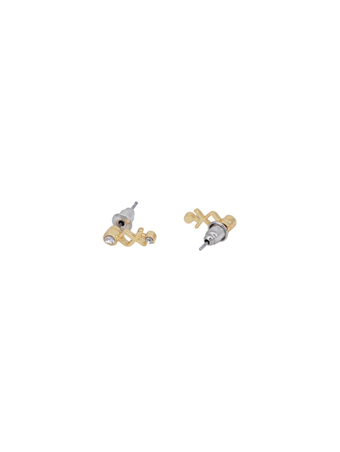 gold metal studs earring - 17542982 - Zoom Image - 3