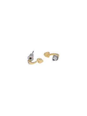 gold metal studs earring - 17542983 - Standard Image - 3