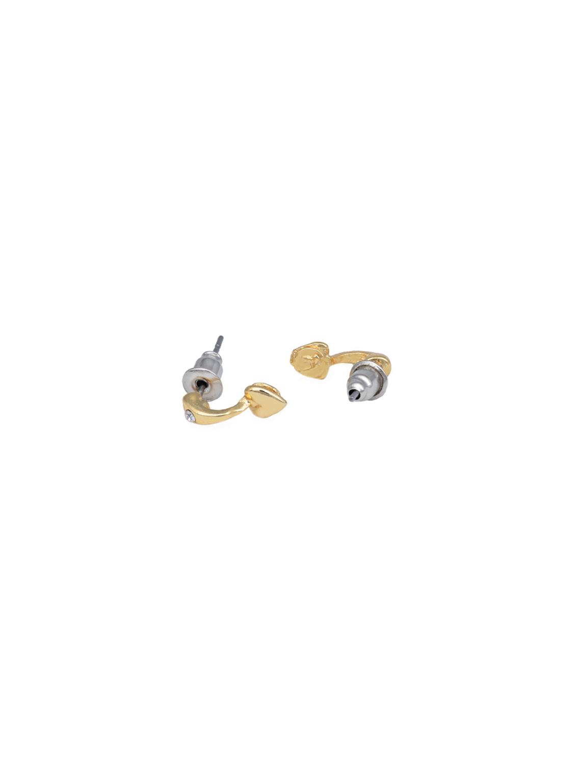 gold metal studs earring - 17542983 - Zoom Image - 3