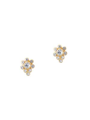 gold metal studs earring - 17542985 - Standard Image - 2