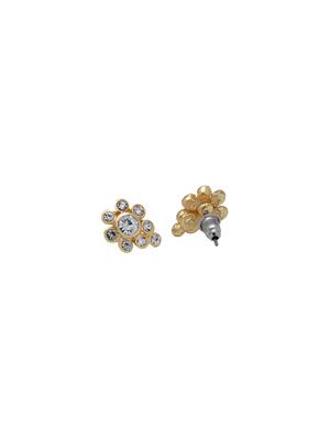gold metal studs earring - 17542985 - Standard Image - 3