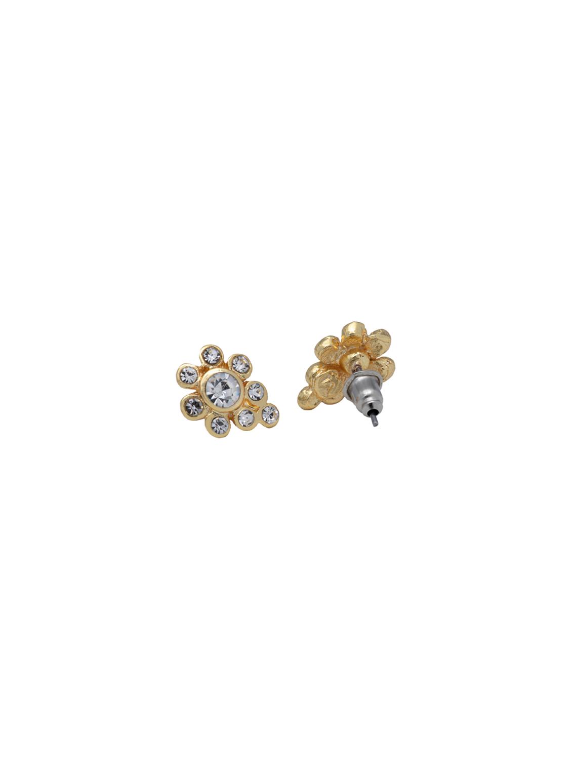 gold metal studs earring - 17542985 - Zoom Image - 3
