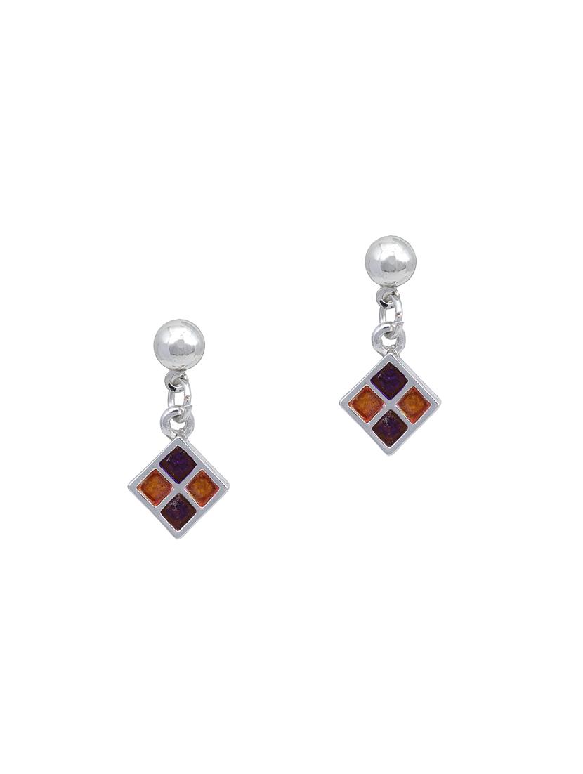 orange metal drop earring - 17542991 - Zoom Image - 2