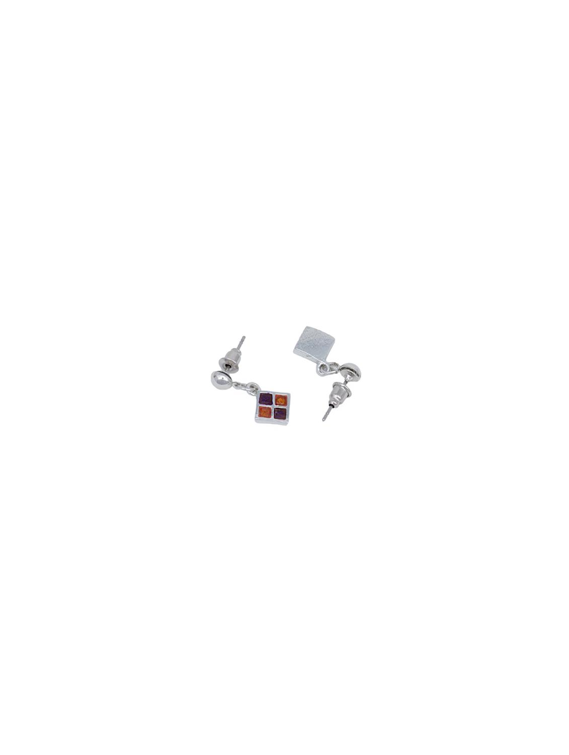 orange metal drop earring - 17542991 - Zoom Image - 3