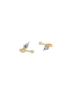 purple metal studs earring - 17542993 - Standard Image - 3