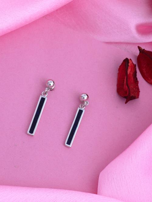 black metal drop earring - 17542994 - Standard Image - 1