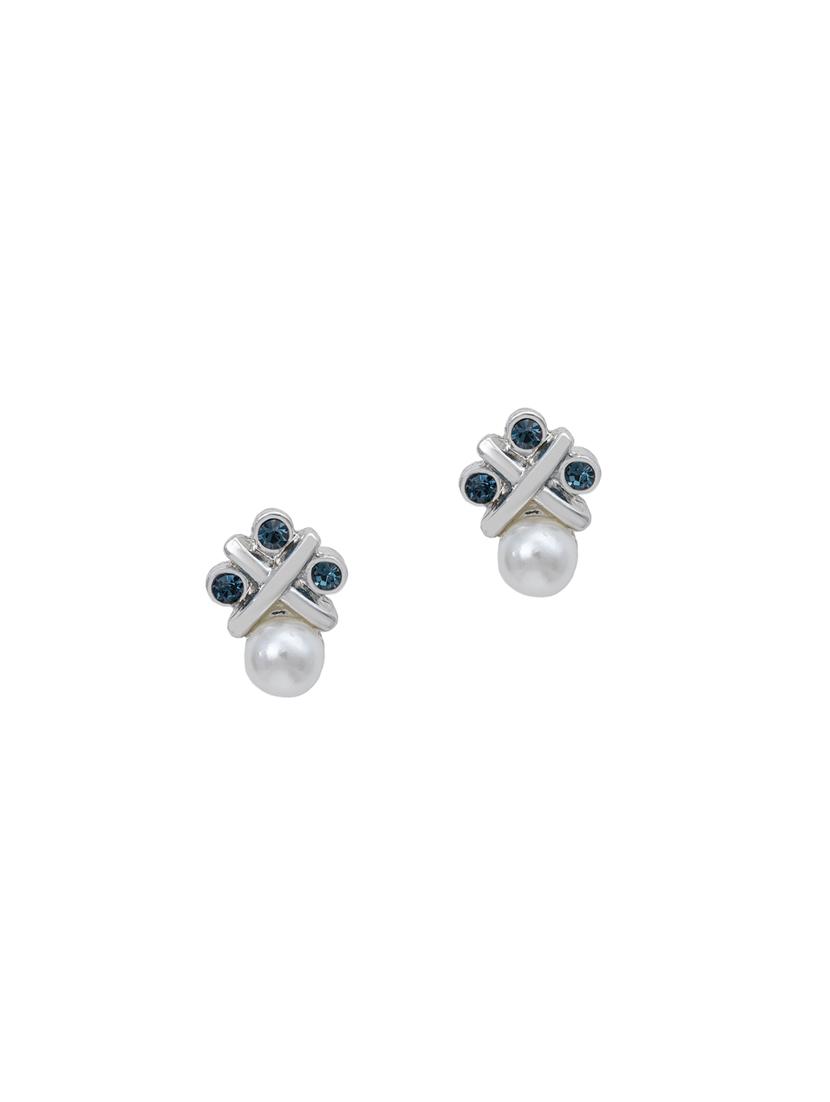 white metal studs earring - 17543000 - Zoom Image - 2