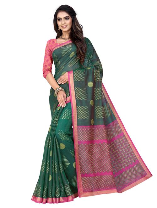 geometrical printed saree with blouse - 17543196 - Standard Image - 1