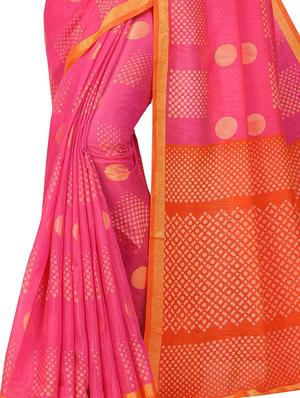 geometrical printed saree with blouse - 17543199 - Standard Image - 2