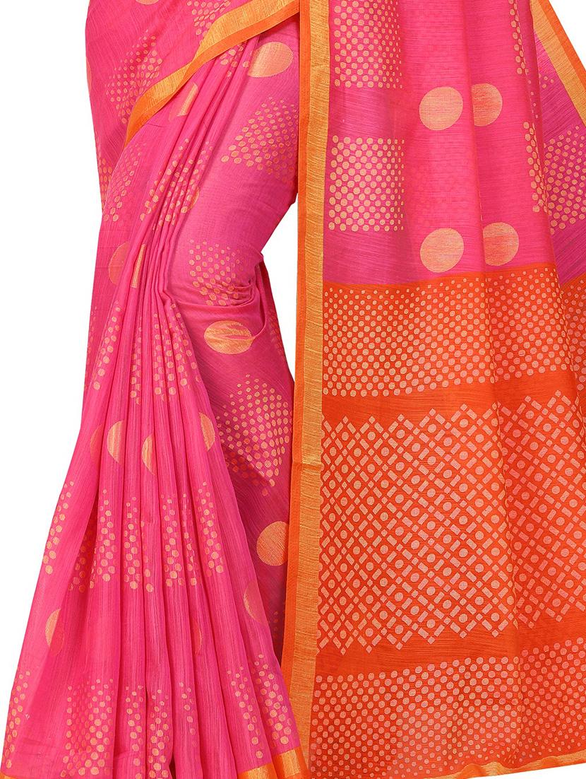 geometrical printed saree with blouse - 17543199 - Zoom Image - 2