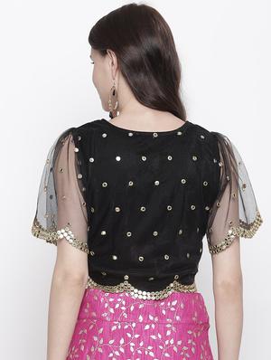 black net crop top - 17543332 - Standard Image - 3