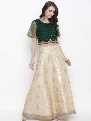 green net crop top - 17543333 - Standard Image - 4
