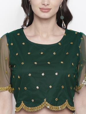 green net crop top - 17543333 - Standard Image - 5