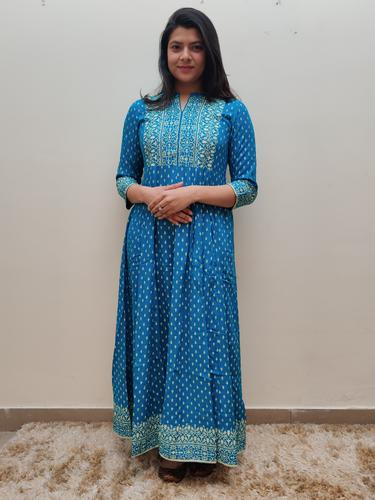 a-line ethnic dress - 17543362 - Standard Image - 1