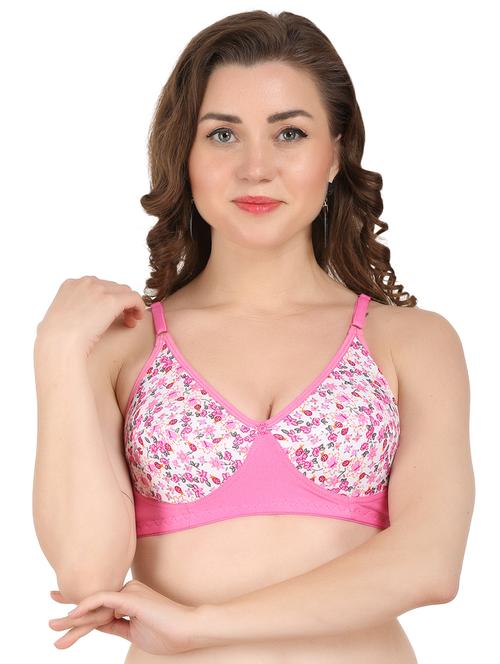 pink rayon regular bra - 17543379 - Standard Image - 1