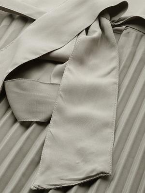 tie front pleated a-line dress - 17543397 - Standard Image - 4