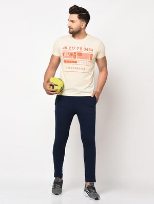 navy blue solid full length track pant - 17543417 - Standard Image - 4