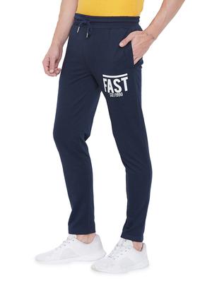 navy blue solid full length track pant - 17543424 - Standard Image - 2